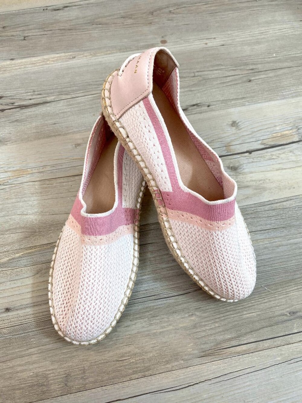 Cole Haan Pink Espadrille Slip-On Shoes Size 6.5